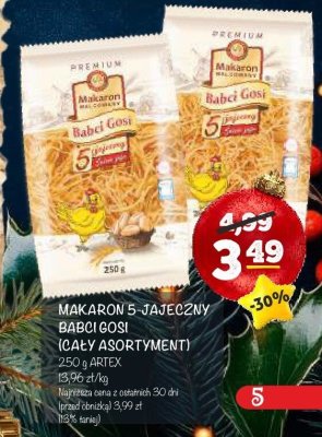 Makaron 5-jajeczny Babci Gosi (cały asortyment) promocja w Arhelan