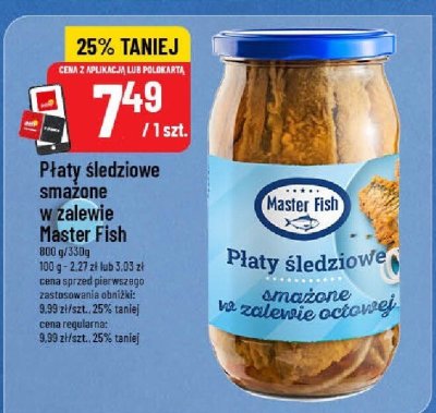 Płaty śledziowe smażone w zalewie Master Fish promocja w POLOmarket