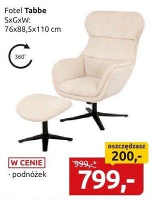Fotel Tabbe promocja w Black Red White