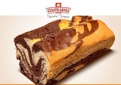 Ciasto marmurkowe Ciastkarnia Natalia i Szymon promocja w TOPAZ