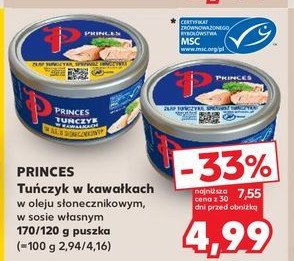 Tuńczyk w kawałkach w oleju słonecznikowym Princes promocja w Kaufland