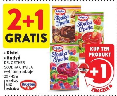 Budyń DR. OETKER SŁODKA CHWILA wybrane rodzaje promocja w Intermarche