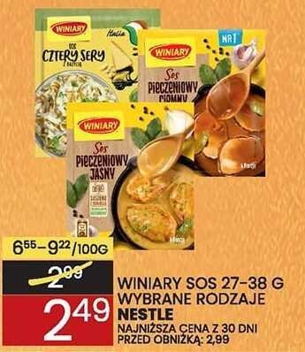Sos Winiary wybrane rodzaje promocja w Wafelek