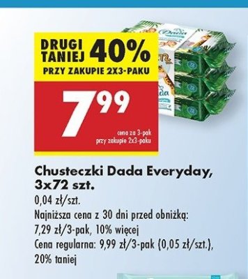 Chusteczki rumianek i alantoina Dada everyday promocja