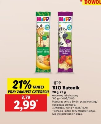 Batonik jab艂ka-banany-maliny Hipp owocowy przyjaciel promocja