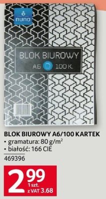 Blok biurowy A6/100 kartek promocja w Selgros