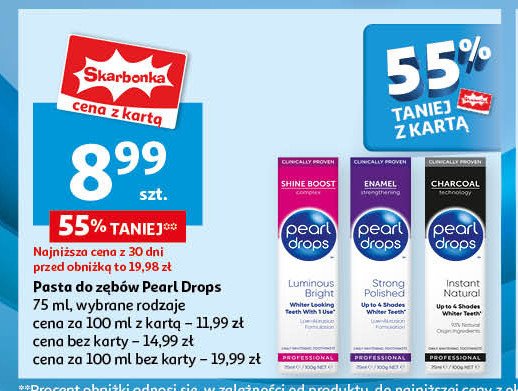 Pasta do zębów shine boost Pearl drops promocja