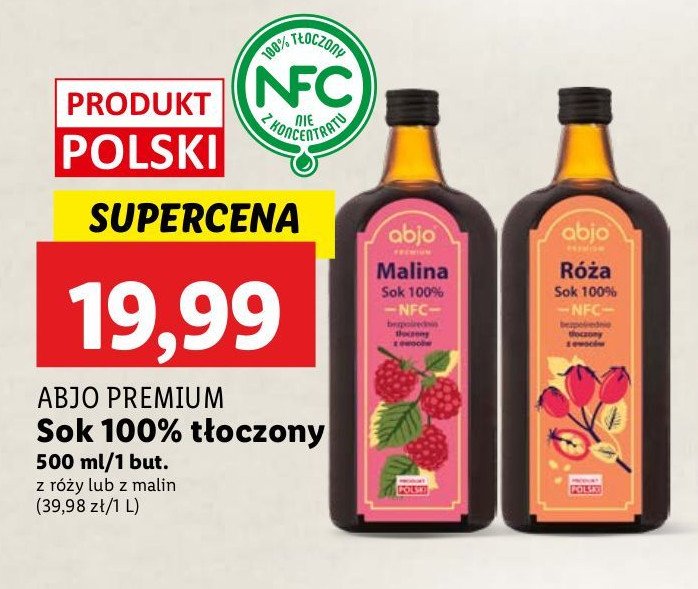 Sok malinowy Abjo promocja w Lidl