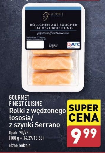 Rolki z łososia wędzonego Gourmet finest cuisine promocja