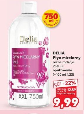 Oczyszczający płyn micelarny 3w1 Delia promocja