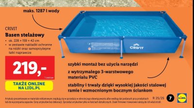Basen 228 x 159 x 42 cm Crivit promocja