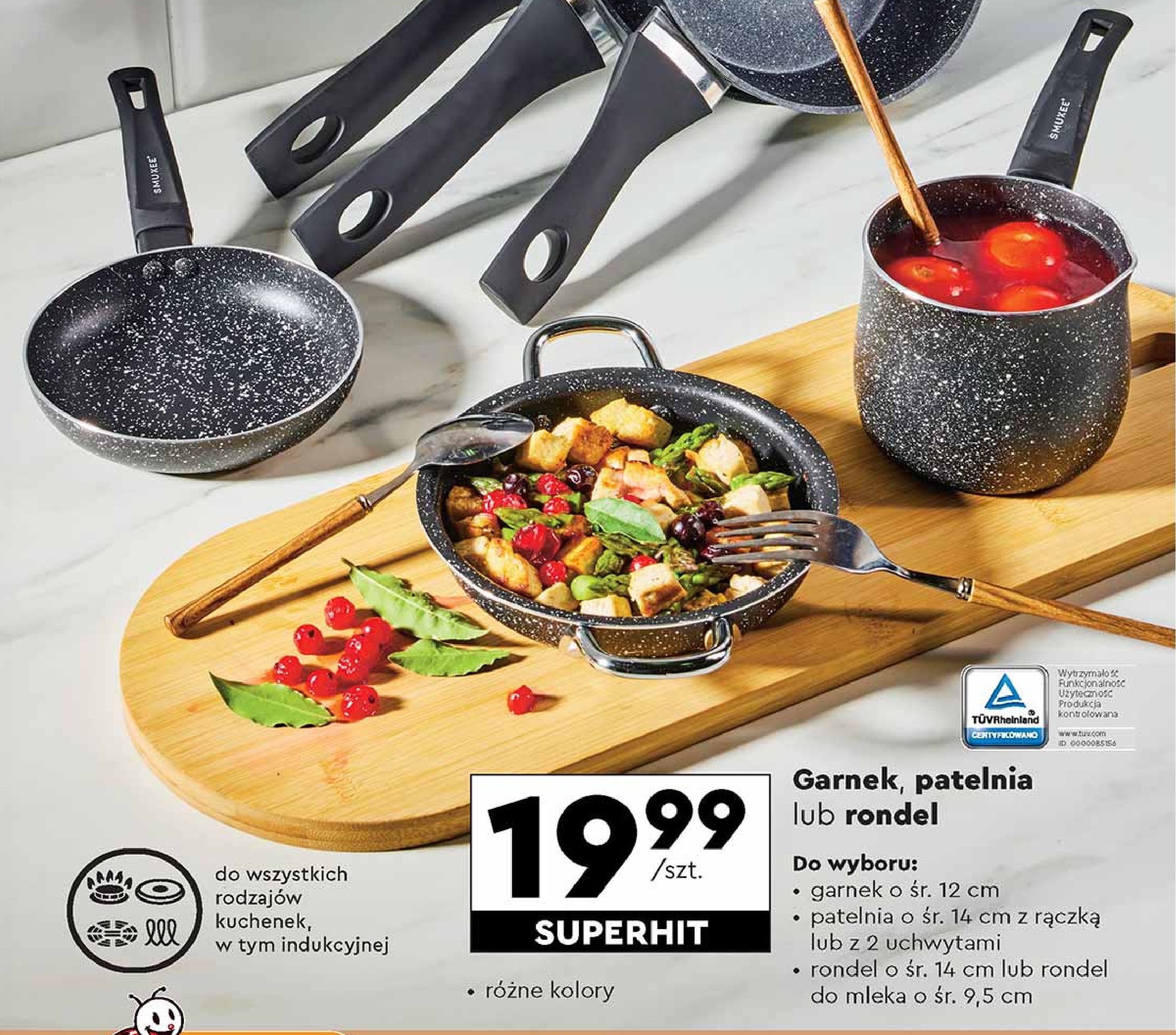 Patelnia 14 cm Smukee kitchen promocja