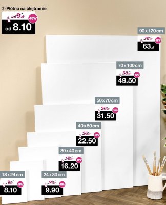 Płótno na blejtramie 18x24cm promocja w Woolworth
