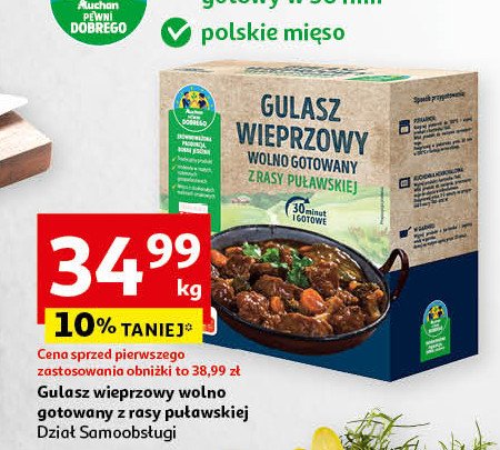 Gulasz wieprzowy Auchan pewni dobrego promocja