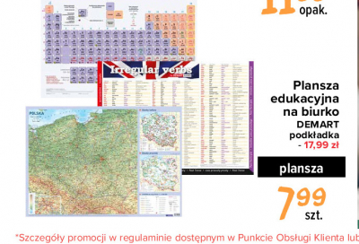Plansza edukacyjna mapa polski Demart promocja