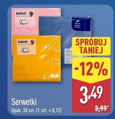 Serwetki Kokett promocja w Aldi