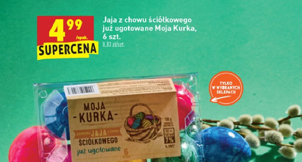 Jaja z chowu ściółkowego już ugotowane Moja kurka promocja