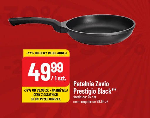 Patelnia 24 cm stone black Zavio kitchen promocja w POLOmarket