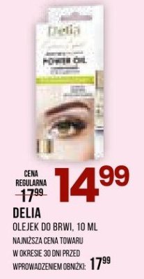 Olejek do brwi Delia, 10 ml promocja w Drogerie Natura
