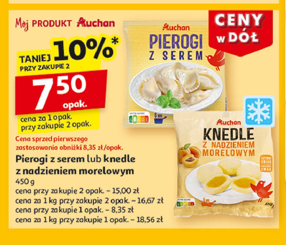 Pierogi z serem Auchan promocja w Auchan