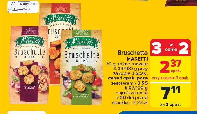 Bruschetta pizza Maretti bruschette promocja