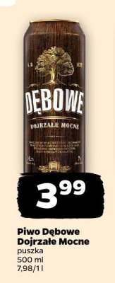 Piwo Dębowe Dojrzałe Mocne puszka promocja w Netto