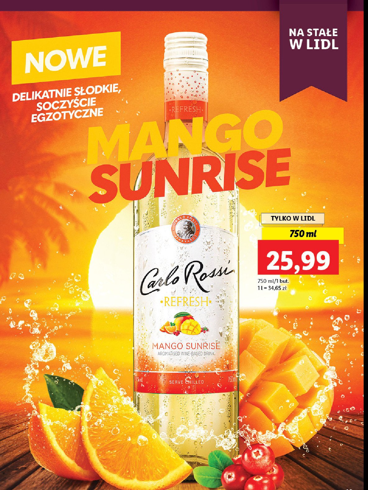 Wino Carlo rossi refresh mango sunrise promocja
