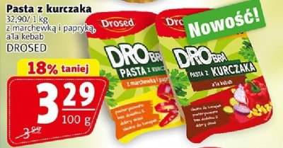 Pasta z kurczaka z marchewką i papryką, à la kebab DROSED promocja w Prim Market
