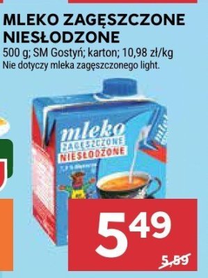 Mleko zagęszczone niesłodzone promocja w Stokrotka