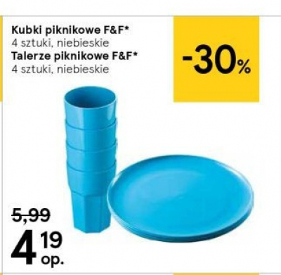 Kubek plastikowy niebieski F&f home promocja