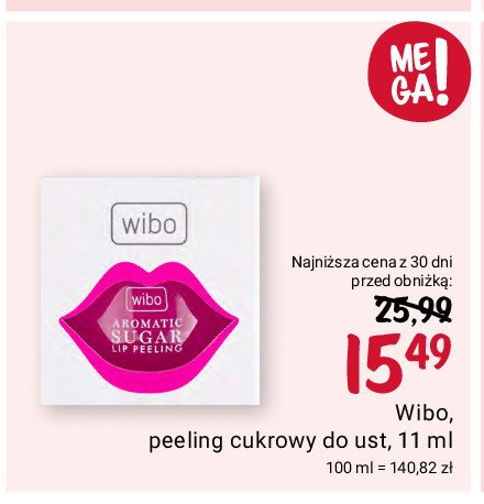 Peeling cukrowy do ust Wibo aromatic sugar promocja