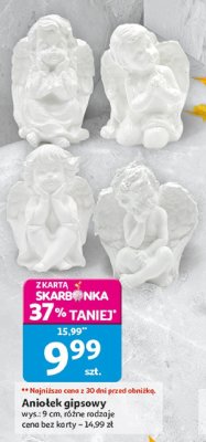 Aniołek gipsowy wys. 9 cm, różne rodzaje promocja w Auchan