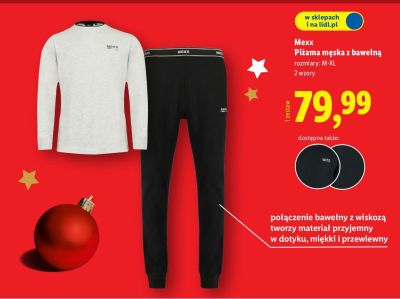 Piżama męska z bawełną  promocja w Lidl