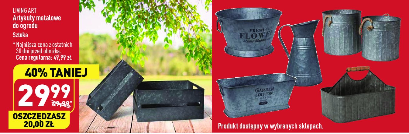 Dzbanek metalowy Living art promocja