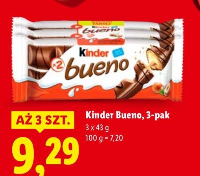 Czekolada Kinder Bueno 3-pak promocja w Lidl
