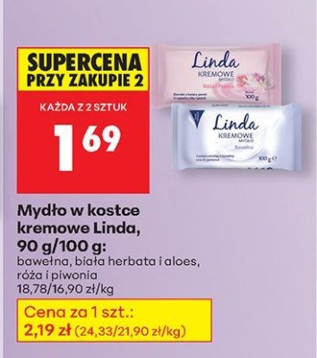 Mydło w kostce kremowe biała herbata i aloes promocja w Biedronka