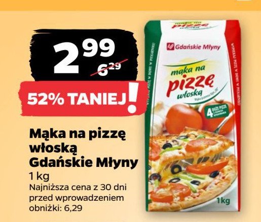 Mąka pszenna na pizzę włoską Gdańskie młyny i spichlerze promocja w Netto