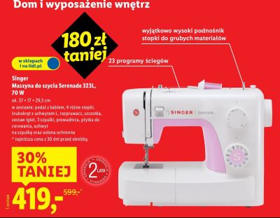Maszyna do szycia Serenade 323L 70 W promocja w Lidl