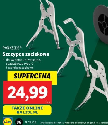 Szczypce zaciskowe Parkside promocja