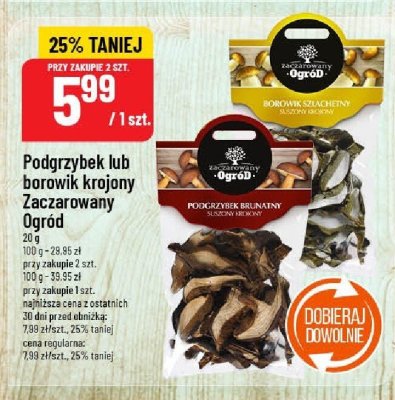 Podgrzybek lub borowik krojony Zaczarowany Ogród promocja w POLOmarket