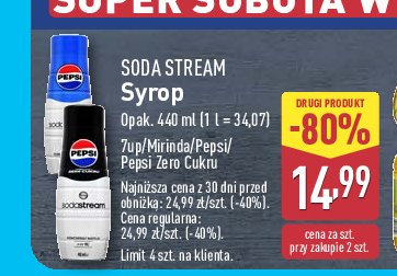 Sok do przygotowania napojów gazowanych mirinda Sodastream promocja