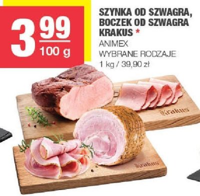 Szynka od szwagra, boczek od szwagra, krakus Animex promocja w SPAR