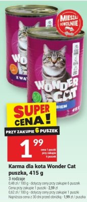 Karma dla kota Wonder Cat puszka, 415 g promocja w Twój Market