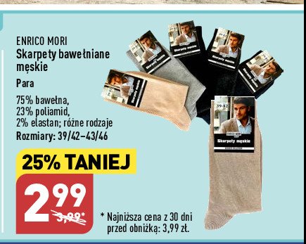Skarpety m臋skie rozm. 43-46 Enrico mori promocja