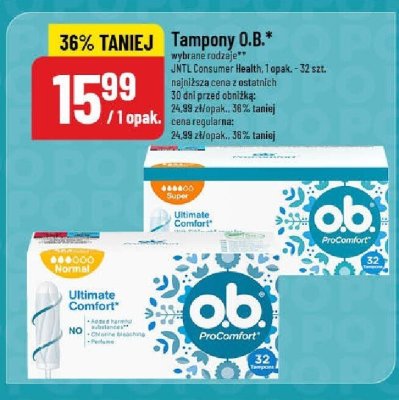 Tampony O.B. promocja w POLOmarket