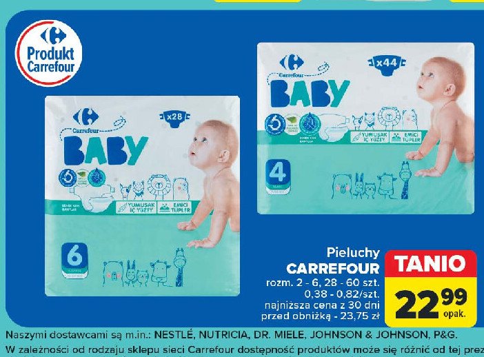 Pieluchy dla dzieci Carrefour baby promocja