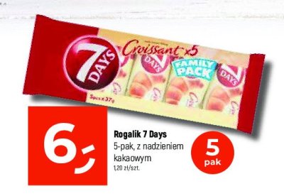 Croissanty z nadzieniem o smaku kakaowym 7 days promocja