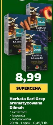Herbata Earl Grey aromatyzowana cynamon brzoskwinia 20tb. promocja w Netto