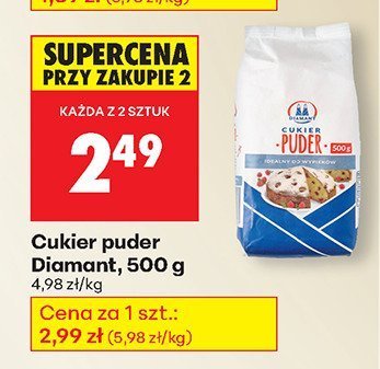 Cukier puder Diamant promocja w Biedronka