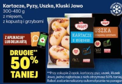 Kartacze, Pyzy, Uszka, Kluski Jawo z mięsem, z kapustą i grzybami, wybrane rodzaje promocja w Delikatesy Centrum